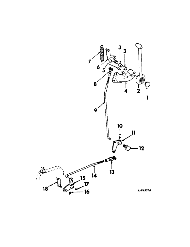 Схема запчастей Case IH 2806 - (H-17) - CONTROLS, TORQUE AMPLIFIER LEVER AND CONNECTIONS Controls