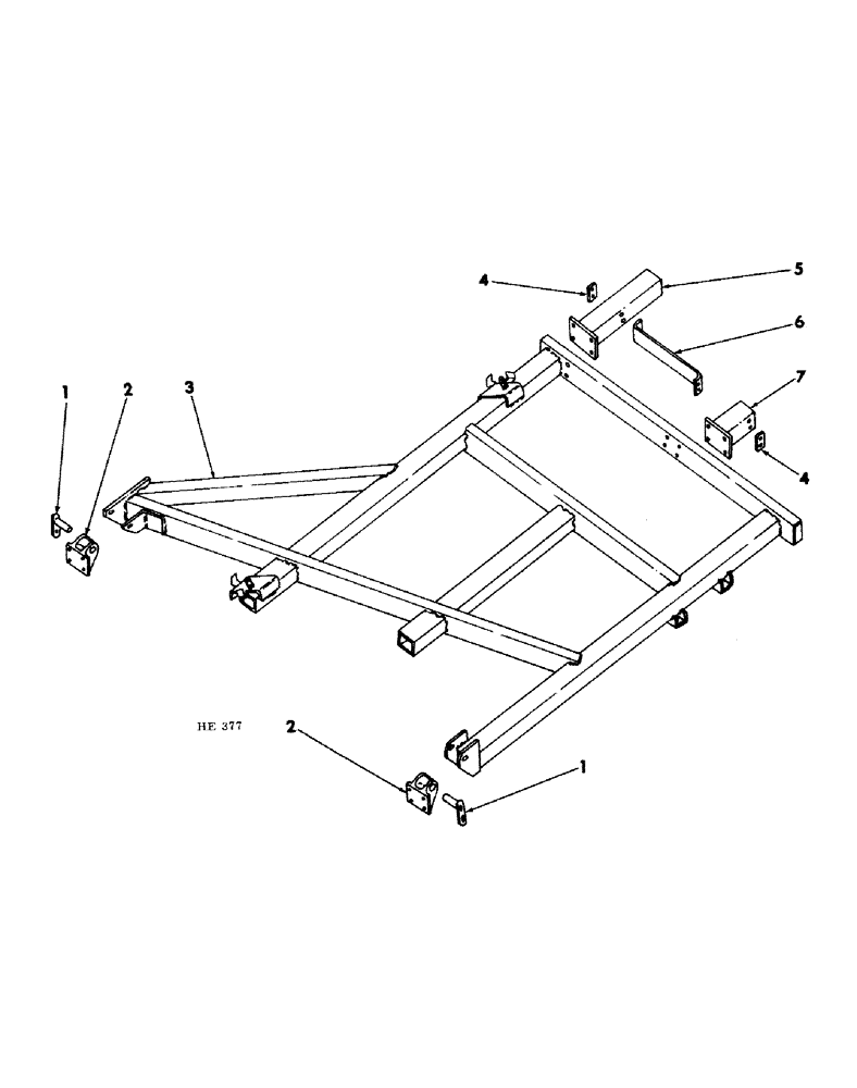 Схема запчастей Case IH 55 - (12-14) - WING FRAME & EXTENSION (22 & 25 FT MACHINE) 