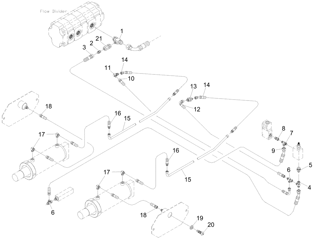 Схема запчастей Case IH A7000 - (B12.05[01]) - Hydraulic Circuit {Track Adjuster 7700} (07) - HYDRAULICS