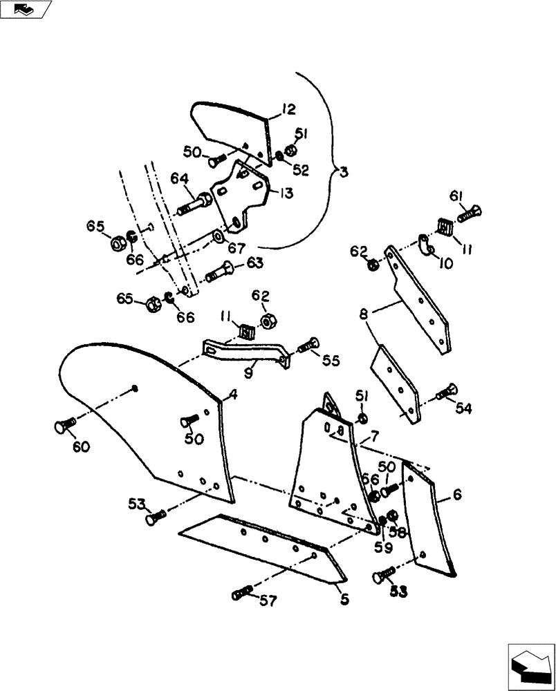 Схема запчастей Case IH 58C SERIES - (75.200.06) - PLOW BOTTOMS (75) - SOIL PREPARATION