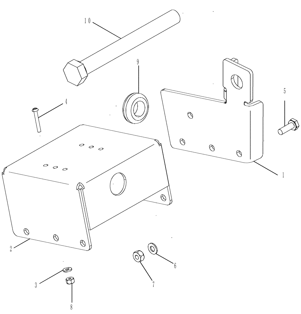 Схема запчастей Case IH 2388 - (04-53) - STEERING SENSOR BRACKET, AUTO GUIDANCE, NON-POWER GUIDE AXLE - ASN HAJ303001 (06) - ELECTRICAL