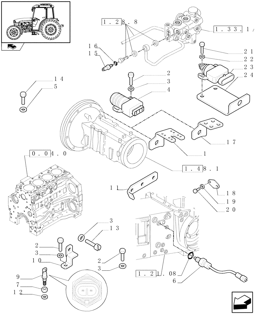 Схема запчастей Case IH FARMALL 75C - (1.75.0) - ELECTRIC CONTROLS (06) - ELECTRICAL SYSTEMS