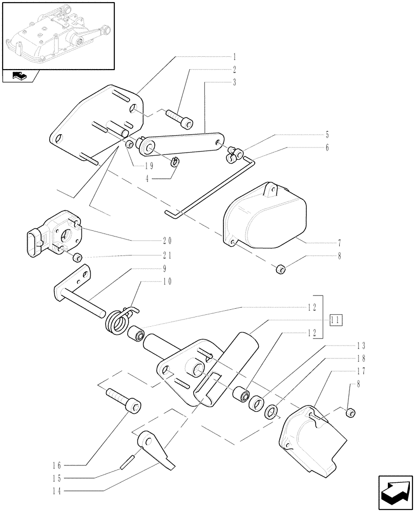 Схема запчастей Case IH FARMALL 105N - (1.82.5/01) - ELECTRONIC LIFT - LIFT CONTROLS. (VAR.331832-332832 / 743523) (07) - HYDRAULIC SYSTEM