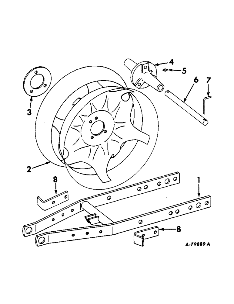 Схема запчастей Case IH 54-SERIES - (W-10) - PRESS WHEEL, OPEN CENTER TYPE, ONE PER ROW 