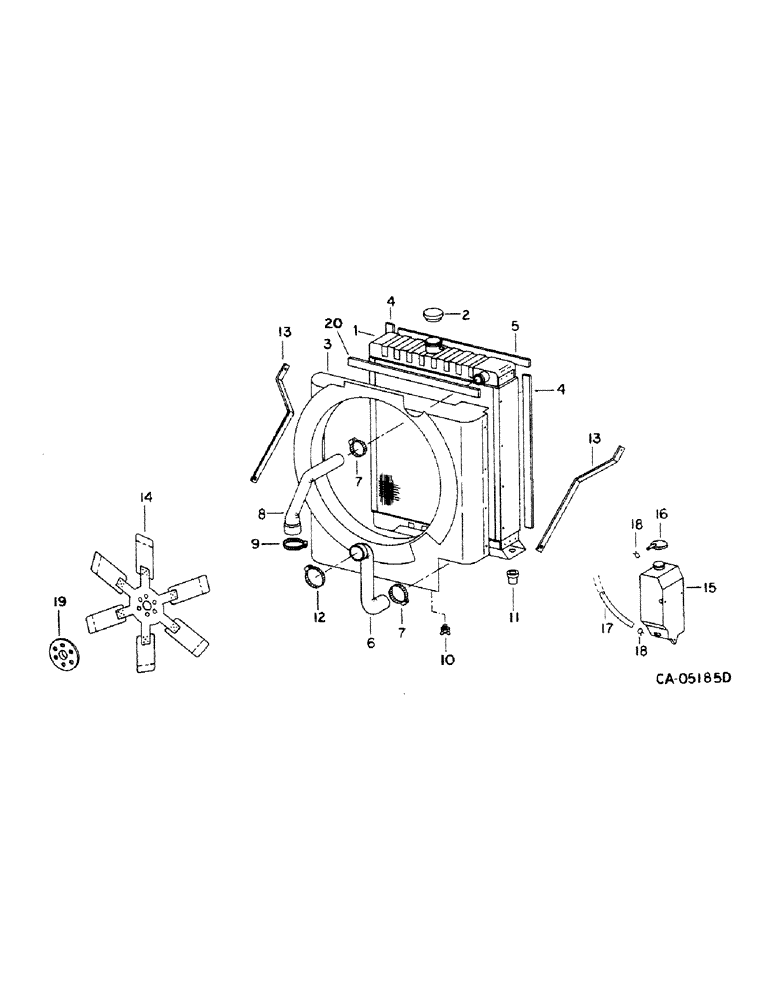 Схема запчастей Case IH 1460 - (06-05) - COOLING, RADIATOR AND CONNECTIONS Cooling