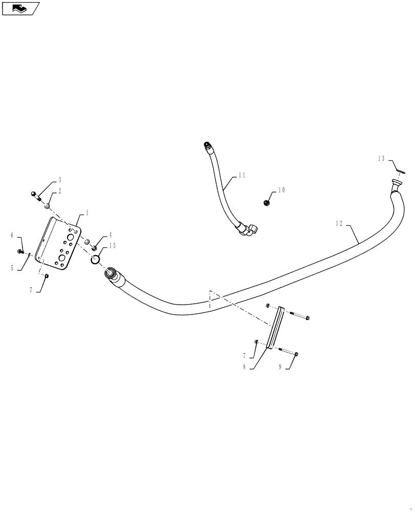 Схема запчастей Case IH 6130 - (35.200.14) - HYDRAULICS, NON-POWER GUIDE AXLE PLUMBING (35) - HYDRAULIC SYSTEMS