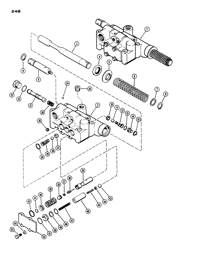 Схема запчастей Case IH 970 - (248) - A59600 VALVE (08) - HYDRAULICS