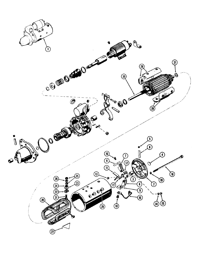 Схема запчастей Case IH 930-SERIES - (064) - A23688 AND A34855 STARTER, (401) DIESEL ENGINE (04) - ELECTRICAL SYSTEMS