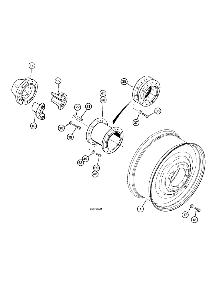 Схема запчастей Case IH 8940 - (6-092) - SOLID STEEL DUAL WHEELS, P.I.N. JJA0083000 AND AFTER (06) - POWER TRAIN