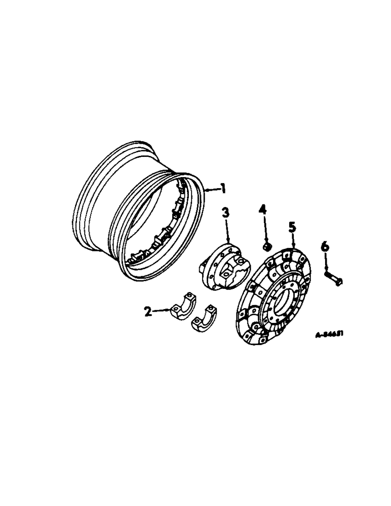 Схема запчастей Case IH 21206 - (L-06) - WHEELS AND WHEEL WEIGHTS, REAR WHEELS, WITH 30, 32 AND 34 INCH ATTACHED CLAMP RIMS, INTL TRACTORS Wheels & Wheel Weights