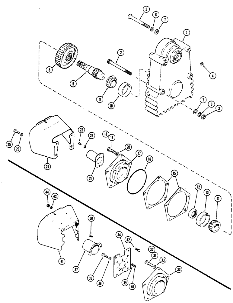 Схема запчастей Case IH 2670 - (268) - P.T.O. DROP BOX, OUTPUT SHAFT (08) - HYDRAULICS