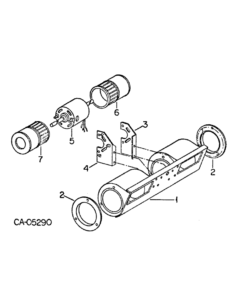 Схема запчастей Case IH 1586 - (13-35) - SUPERSTRUCTURE, BLOWER ASSY P/N 109246C94, CAB WITH SERIAL NO. 107806 AND BELOW (05) - SUPERSTRUCTURE