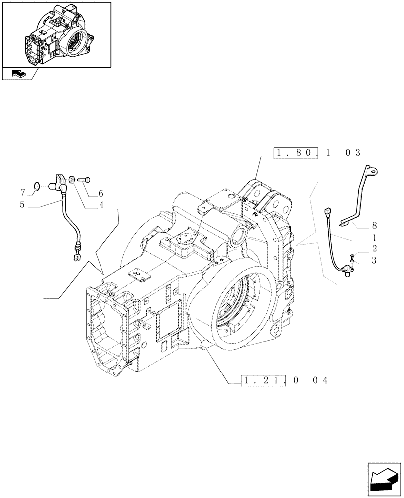 Схема запчастей Case IH PUMA 210 - (1.75.0[08]) - POWER TAKE-OFF SENSORS AND SWITCHES (06) - ELECTRICAL SYSTEMS