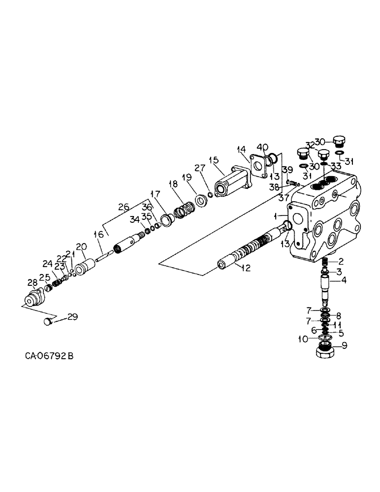 Схема запчастей Case IH 1586 - (10-50) - HYDRAULIC, CLOSE CENTER MOTOR CONTROL VALVE, 1586 WITH SERIAL NO. 21000 AND ABOVE (07) - HYDRAULICS