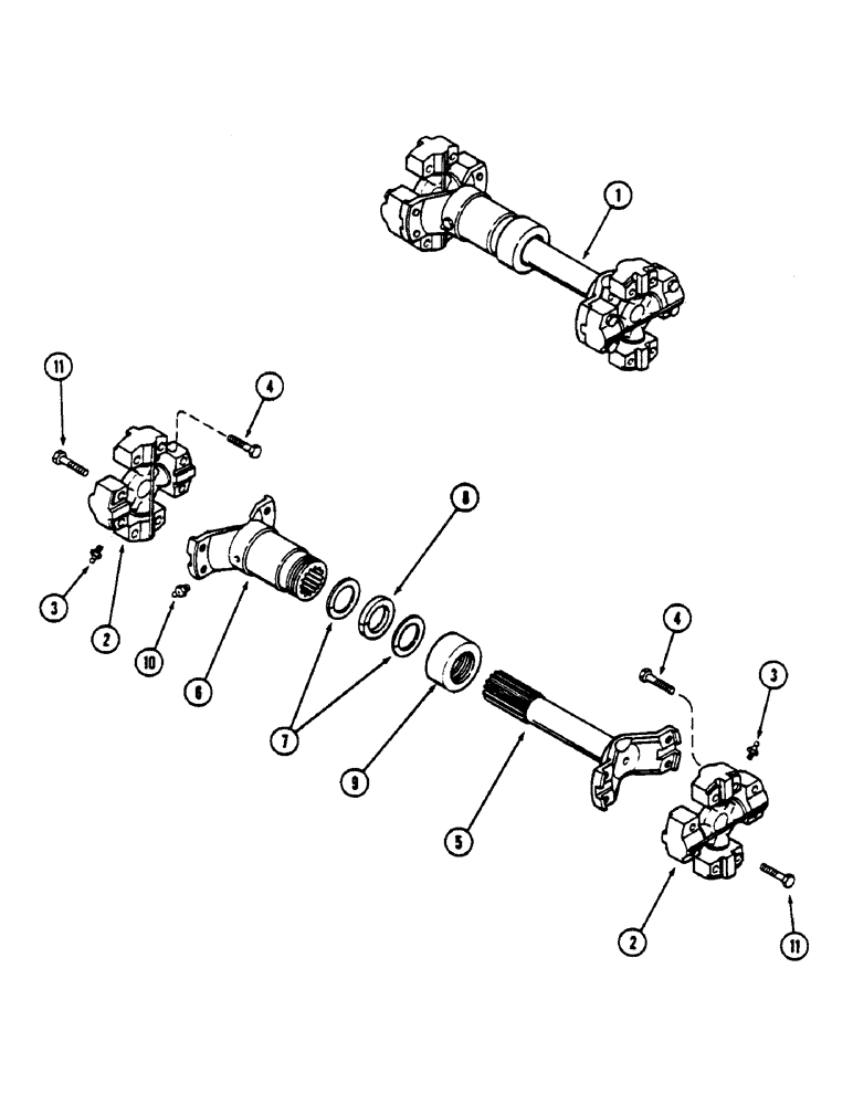 Схема запчастей Case IH 4690 - (6-186) - FRONT AXLE DRIVE SHAFT (06) - POWER TRAIN