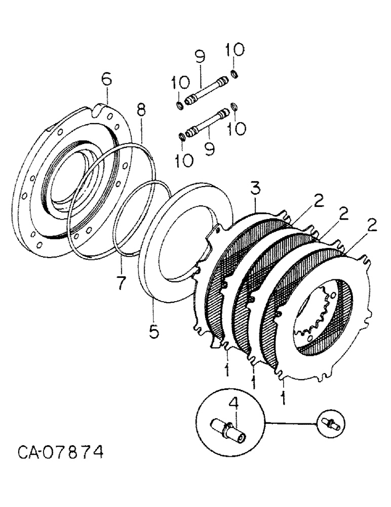 Схема запчастей Case IH 5088 - (04-01) - BRAKES, MASTER BRAKES (5.1) - BRAKES