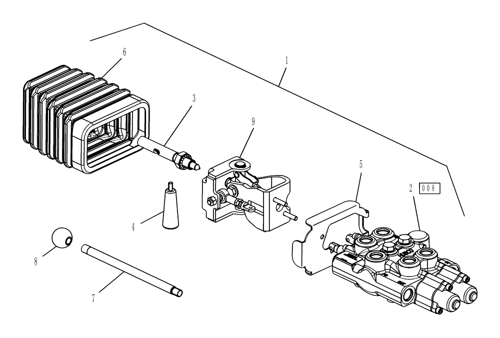 Схема запчастей Case IH DX23 - (07.08.01) - JOYSTICK CONTROL (07) - HYDRAULIC SYSTEM