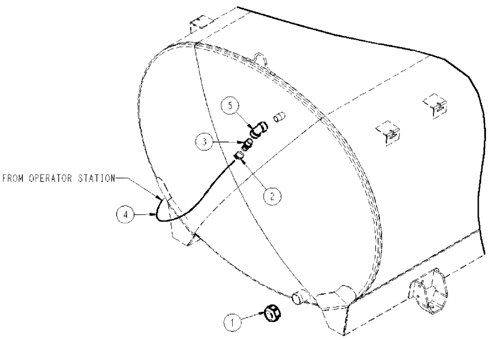 Схема запчастей Case IH SPX3310 - (09-006) - REAR PLUMBING RINSE GROUP Liquid Plumbing