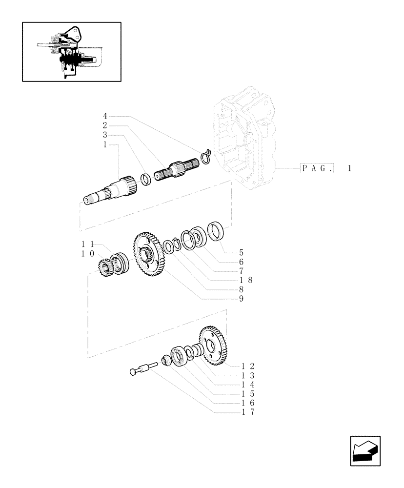 Схема запчастей Case IH MAXXUM 140 - (1.80.1/02[02]) - POWER TAKE-OFF 540/1000 RPM REVERSABLE SHAFT (NA) - SHAFT AND GEARS (VAR.330800) (07) - HYDRAULIC SYSTEM