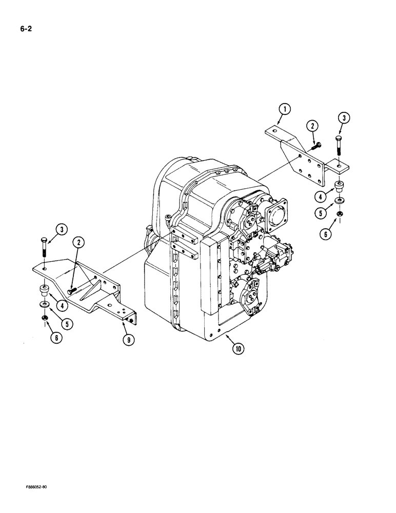 Схема запчастей Case IH 9180 - (6-02) - TRANSMISSION MOUNTING (06) - POWER TRAIN