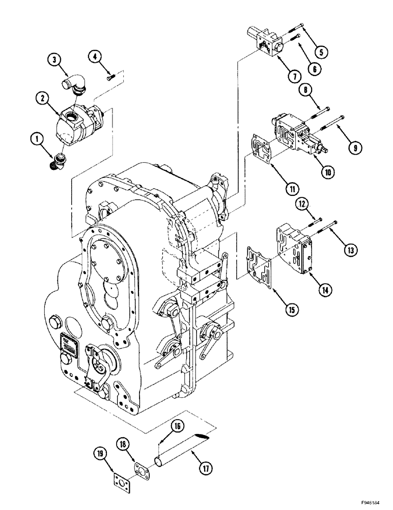 Схема запчастей Case IH 9350 - (6-040) - 12 SPEED SYNCHROSHIFT TRANSMISSION ASSEMBLY, VALVE AND LUBRICATION MOUNTING (06) - POWER TRAIN