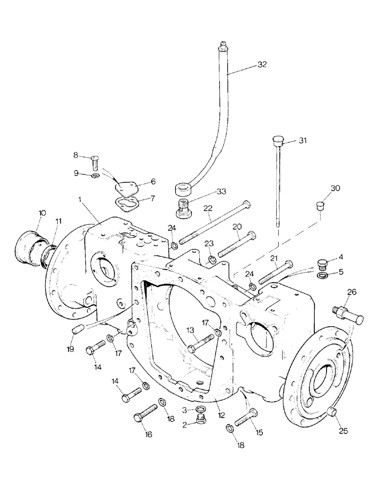 Схема запчастей Case IH 1290 - (E-01) - REAR AXLE HOUSING AND COVERS (05) - REAR AXLE