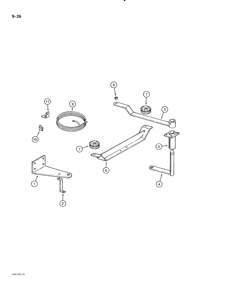 Схема запчастей Case IH 80 - (9-26) - HYDRAULIC SPOUT CONTROLS (09) - CHASSIS