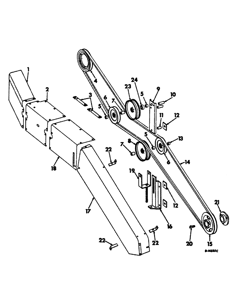 Схема запчастей Case IH 403 - (206) - STRAW CHOPPER DRIVE PARTS, S/N 806 AND ABOVE (73) - RESIDUE HANDLING