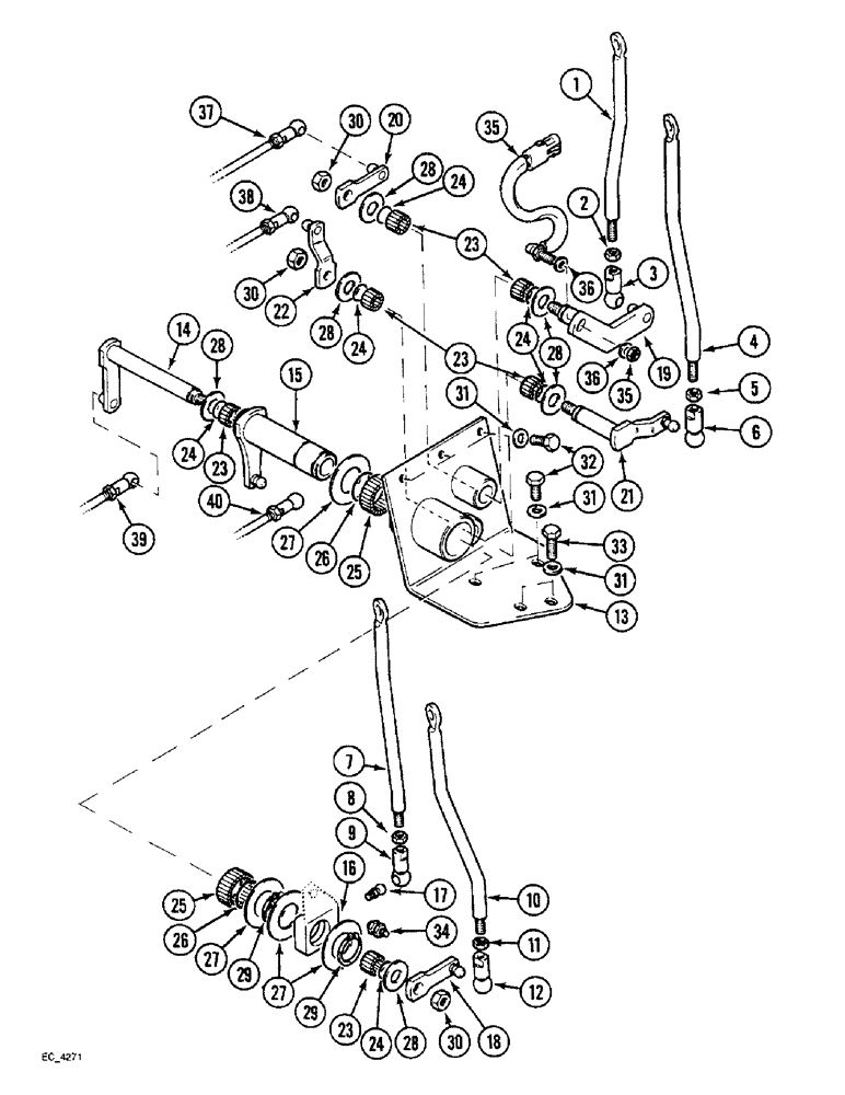 Схема запчастей Case IH 3230 - (6-072) - TRANSMISSION SHIFT CONTROL, EXTERNAL, TRACTOR WITH CAB (06) - POWER TRAIN