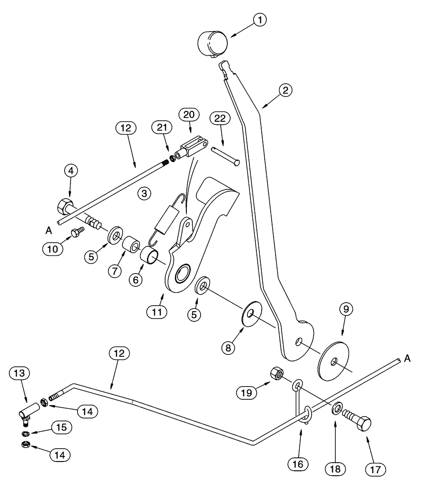 Схема запчастей Case IH 85XT - (03-02) - CONTROLS THROTTLE NORTH AMERICA - JAF0236483 (03) - FUEL SYSTEM