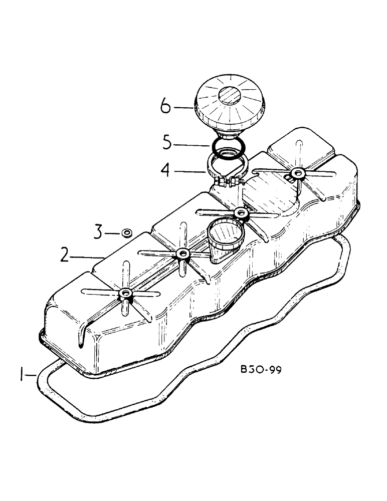 Схема запчастей Case IH 278 - (12-070) - VALVE COVER AND BREATHER Power