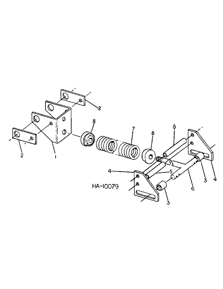 Схема запчастей Case IH 5000 - (H-12) - 5000 VIBRA CHISEL, 31-1/2 FOOT WING, WING LIFT UNIT HELPER SPRING 