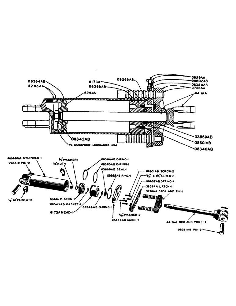 Схема запчастей Case IH 500-SERIES - (113) - HYDRAULIC CONTROL UNIT, PORTABLE CYLINDER, 4 INCH X 8 INCH (08) - HYDRAULICS