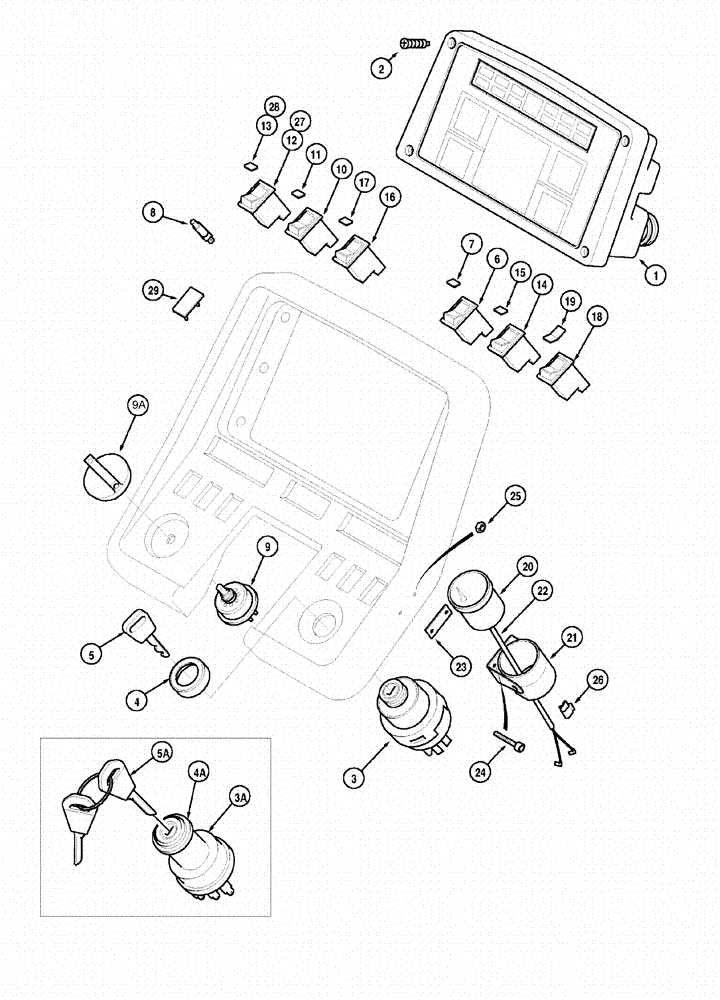 Схема запчастей Case IH MX110 - (04-10) - INSTRUMENT PANEL (04) - ELECTRICAL SYSTEMS