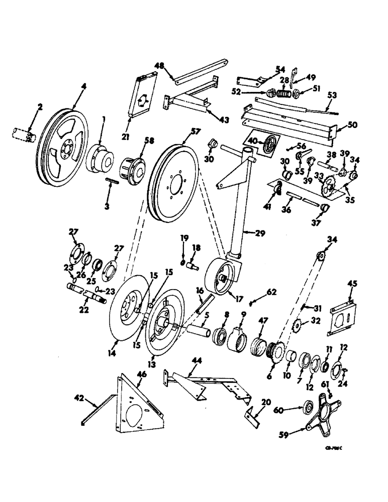 Схема запчастей Case IH 815 - (R-24) - SEPARATOR, VARIABLE CYLINDER DRIVE, SERIAL NO. 1973 AND ABOVE Separation