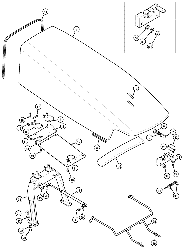 Схема запчастей Case IH MX135 - (09-11) - HOOD SHEETS (09) - CHASSIS/ATTACHMENTS