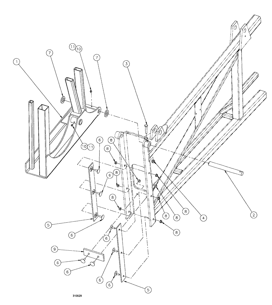 Схема запчастей Case IH SPX3200B - (130) - OUTER BOOM ASSEMBLY, LH - 90 (78) - SPRAYING