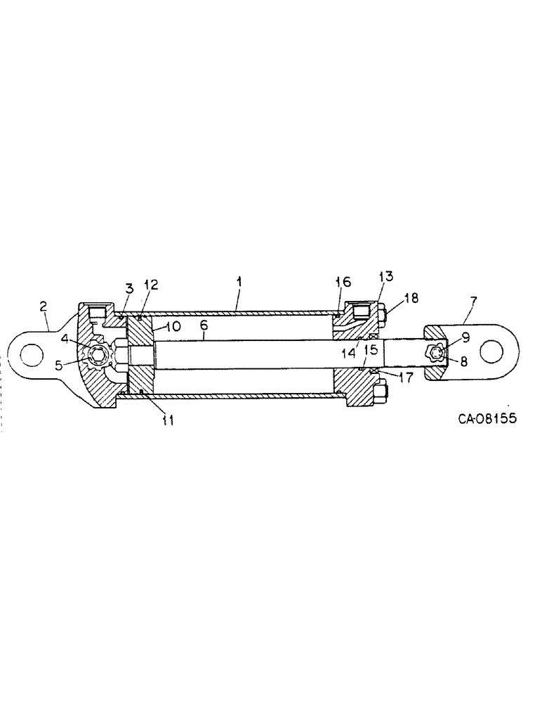 Схема запчастей Case IH 555 - (A-74) - HYDRAULIC CYLINDER, 3.5 X 8.0 