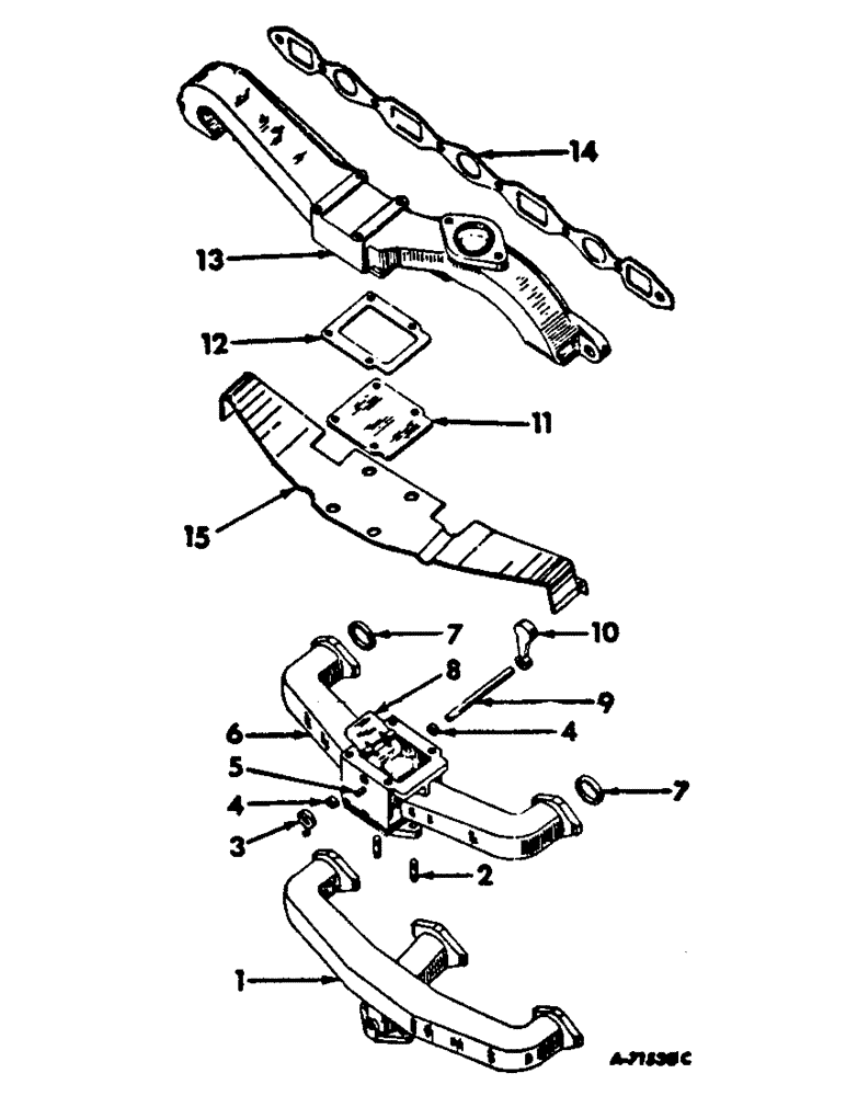 Схема запчастей Case IH 414 - (274) - EXHAUST SYSTEM (10) - ENGINE