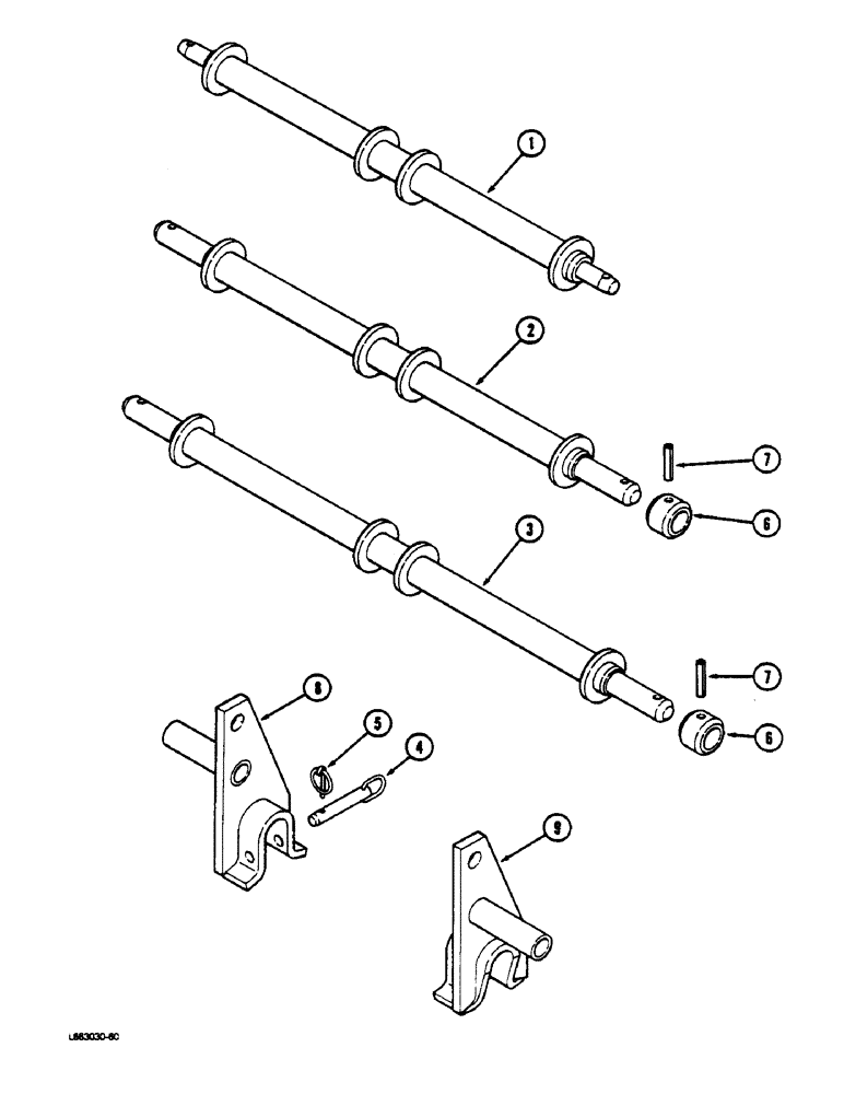 Схема запчастей Case IH 181 - (9-24) - HITCH SPREADER BARS (09) - CHASSIS/ATTACHMENTS