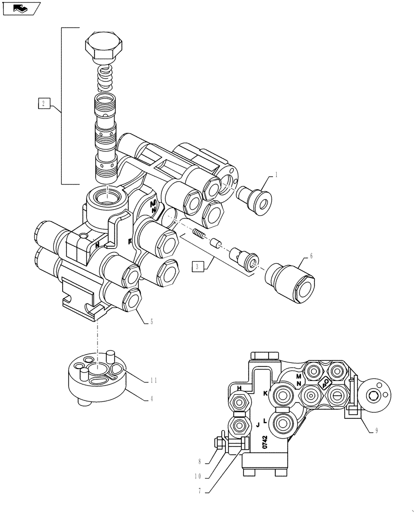 Схема запчастей Case IH L790 - (35.310.05) - COMPACT VALVE (35) - HYDRAULIC SYSTEMS