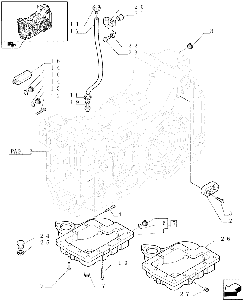 Схема запчастей Case IH PUMA 115 - (1.21.0[03]) - CENTRAL HOUSING / TRANSMISSION BOX (03) - TRANSMISSION