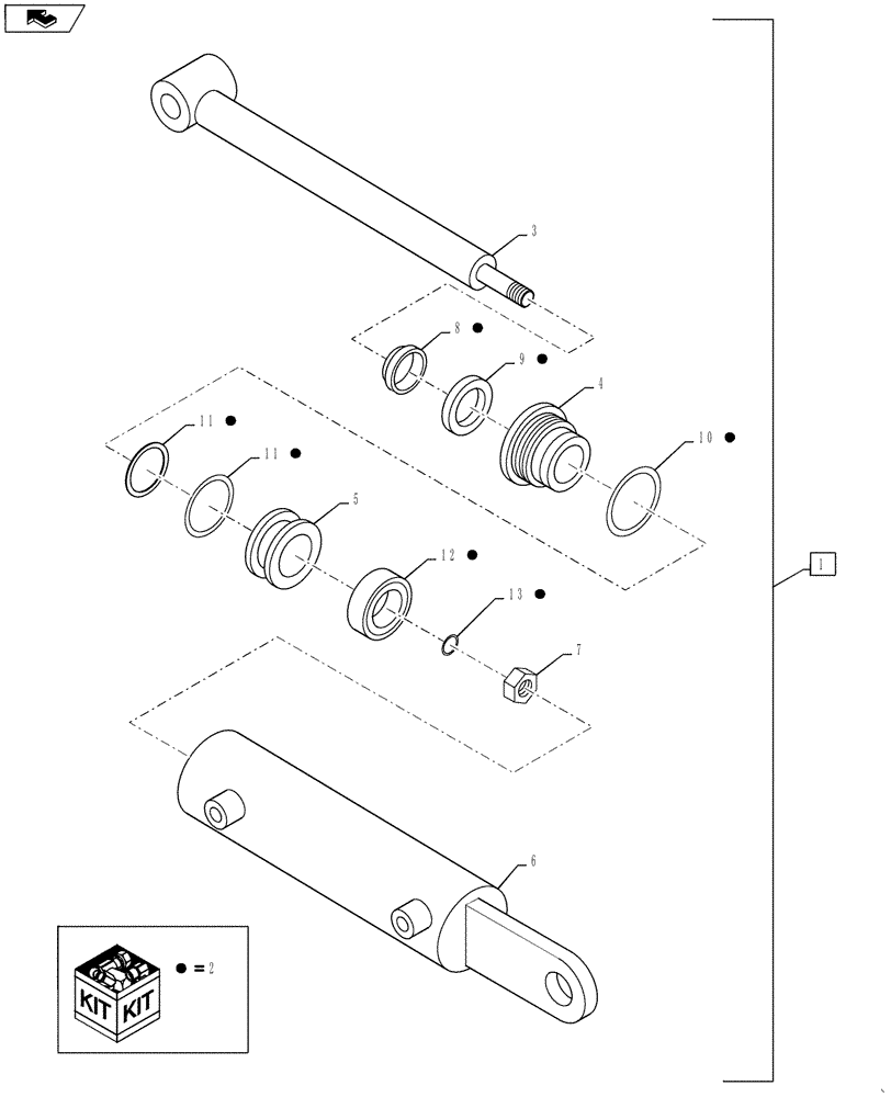 Схема запчастей Case IH WR102A - (35.900.04) - CYLINDER, LIFT, CENTER WHEEL (35) - HYDRAULIC SYSTEMS