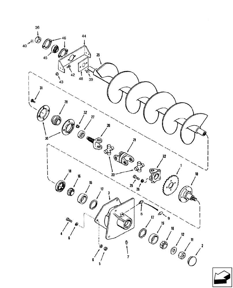 Схема запчастей Case IH 2577 - (80.101.09) - INCLINED DELIVERY - AUGER (80) - CROP STORAGE/UNLOADING