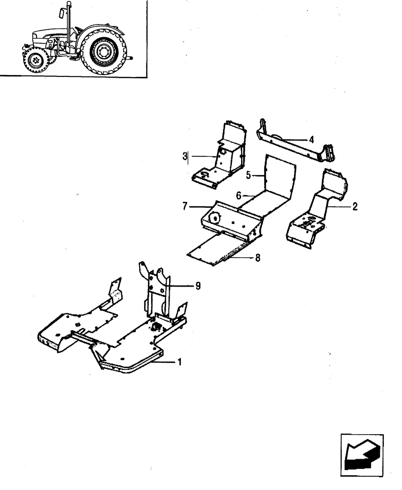 Схема запчастей Case IH JX95 - (1.87.0[05]) - PLATFORM (08) - SHEET METAL