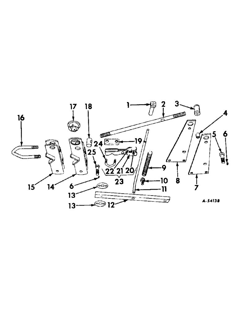 Схема запчастей Case IH 667 - (AF-08) - PARALLEL LINKAGE 