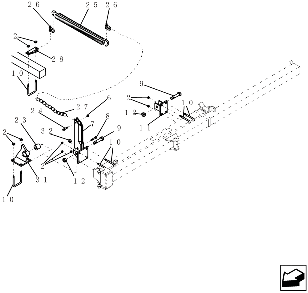 Схема запчастей Case IH 600 - (75.200.08) - ENDMARKER MOUNT BRACKETS (75) - SOIL PREPARATION