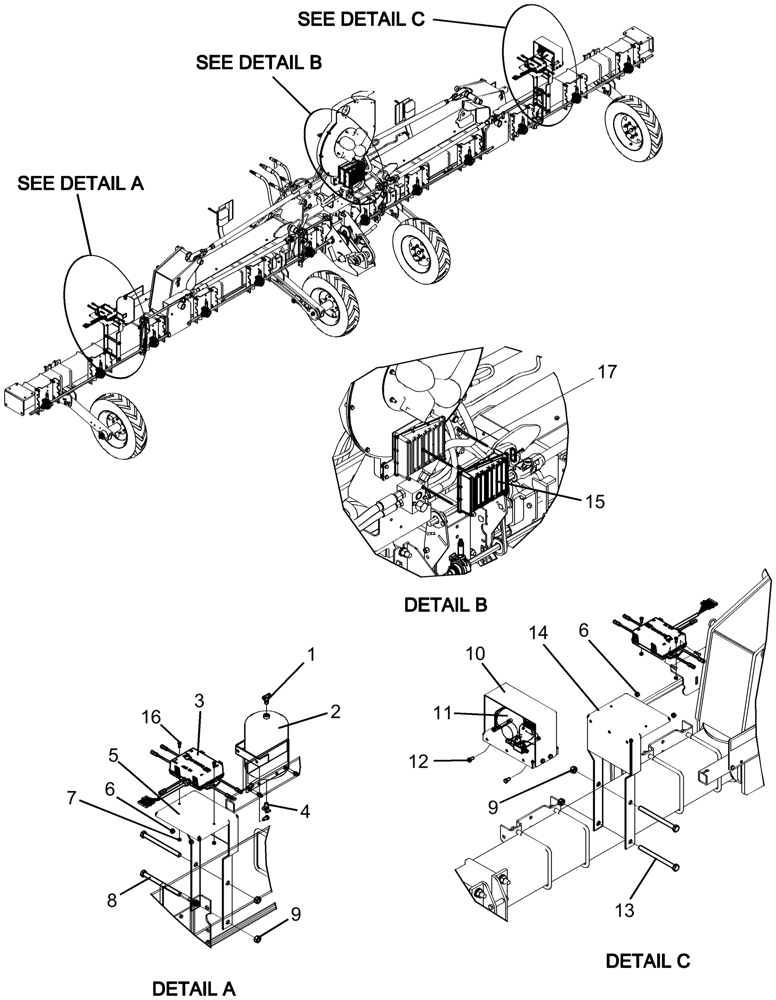 Схема запчастей Case IH 1210 - (75.200.22) - ACCUROW, COMPONENTS STACKER LAYOUT (75) - SOIL PREPARATION