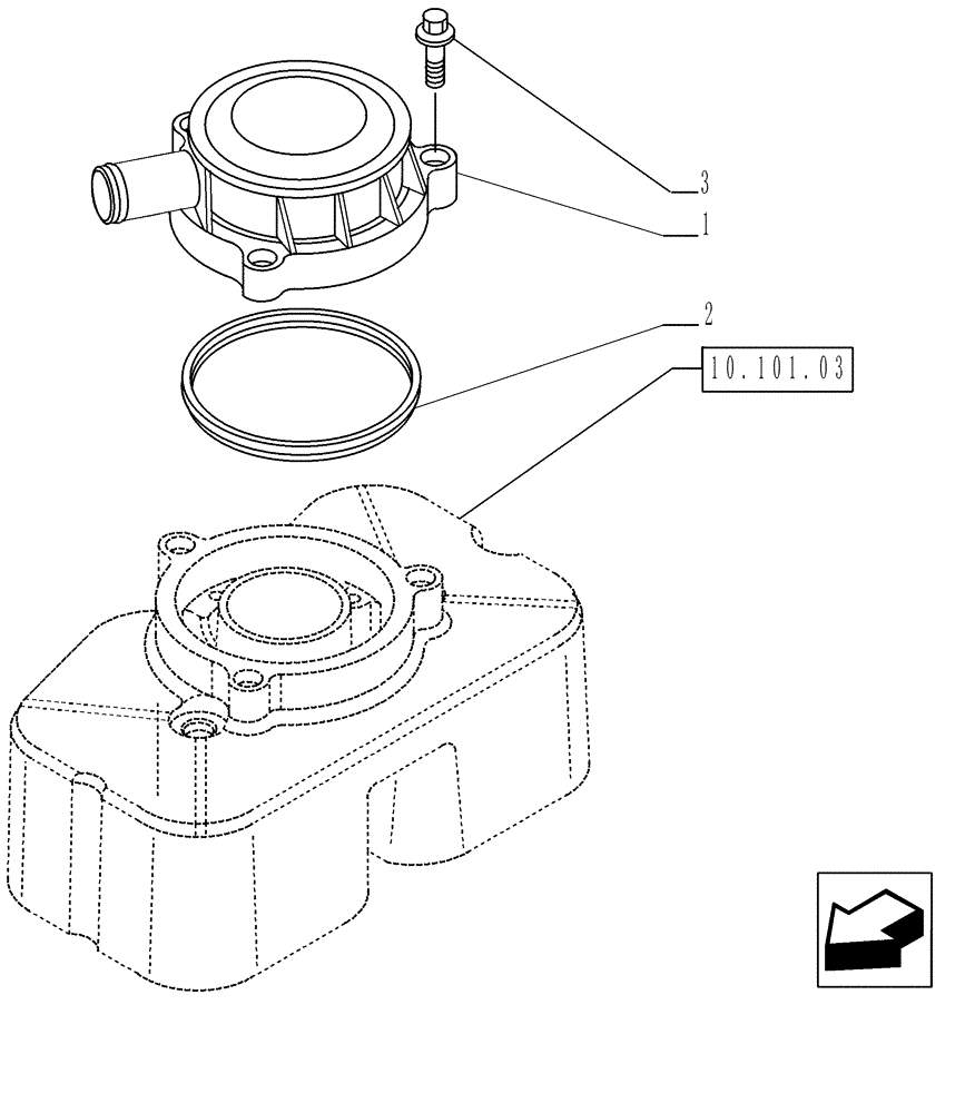 Схема запчастей Case IH P140 - (10.304.04) - BREATHER - ENGINE (10) - ENGINE