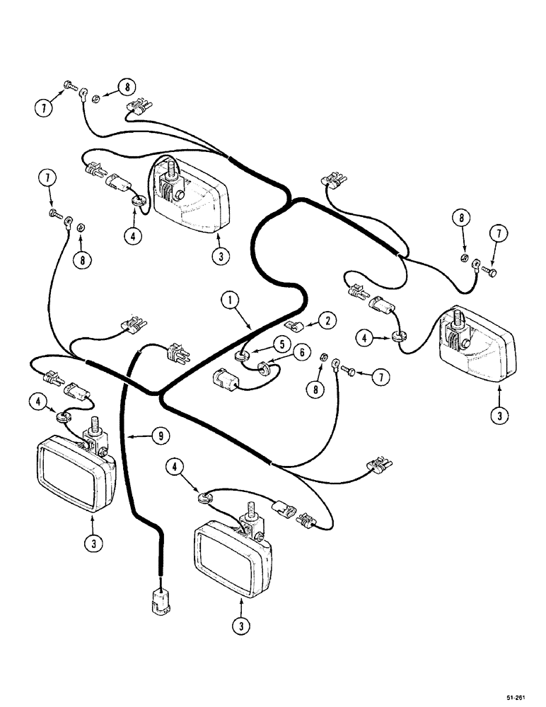 Схема запчастей Case IH 5150 - (4-20) - HARNESS - CANOPY (04) - ELECTRICAL SYSTEMS